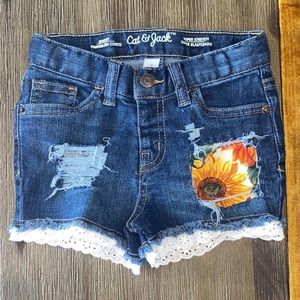 Distressed toddler shorts